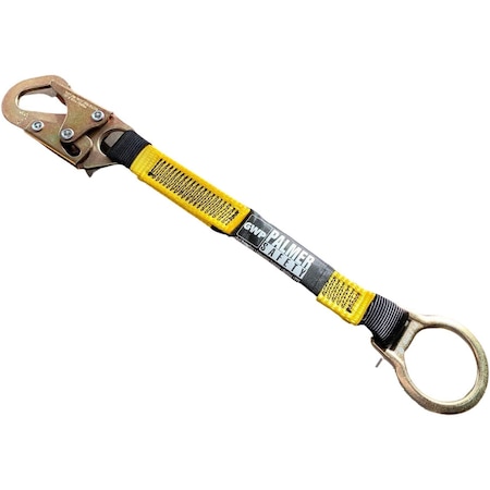 Palmer Safety 18" D-Ring Ext With 3/4" Snap Hook Polyester Webbing With Chafe Guard LE18134
